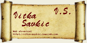 Vitka Savkić vizit kartica